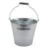 ZINC-SEAU NATUREL+POIGNET BOIS 022 H17CM /1P