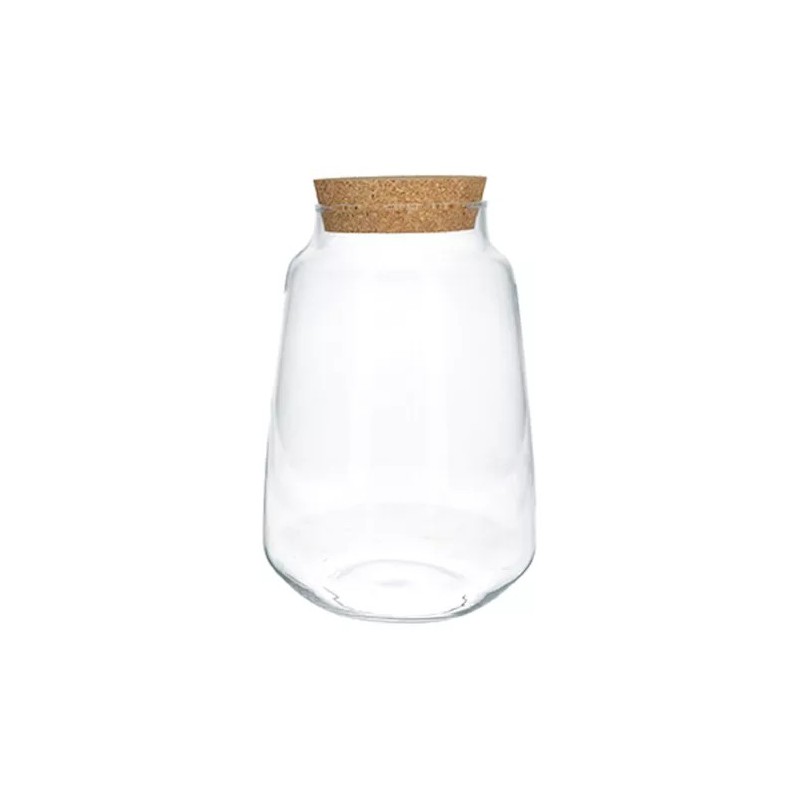 VERRE TERRARIUM + BOUCHON H24.3CM /1P