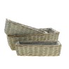 JARDINIERE OSIER GRIS BORD TRESSE SET 3P
