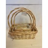 CORBEILLE OSIER NATUREL RECTANGLE SET 3P