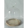 VERRE CLOCHE COEUR SUR BOIS 011 H16.5CM /6P