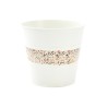 ZINC-POT BLANC BANDE FEUILLAGE 018 H16.5CM pièce