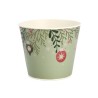 ZINC-POT VERT BOULES NOEL 015 H13.5CM les 10P