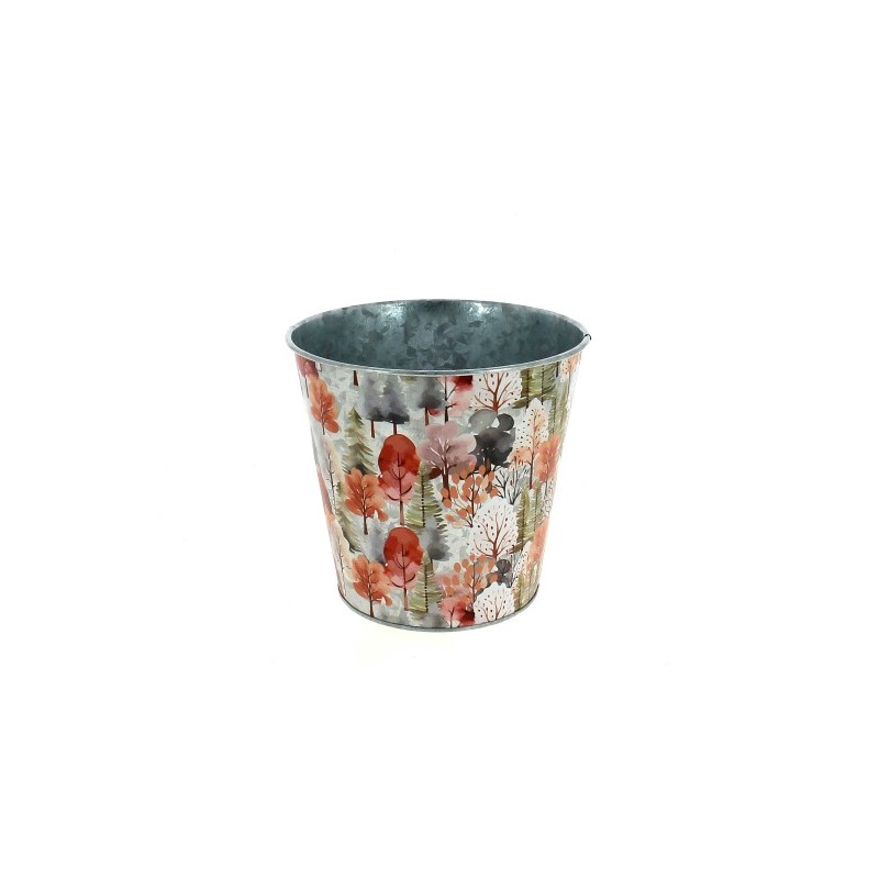 ZINC-POT FORET AUTOMNE 015 H15CM les 12P