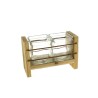 VERRE CUBE/2 SUPPORT BOIS à la pièce