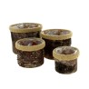 C.POT ECORCE +REBORD CORDE SET 4P