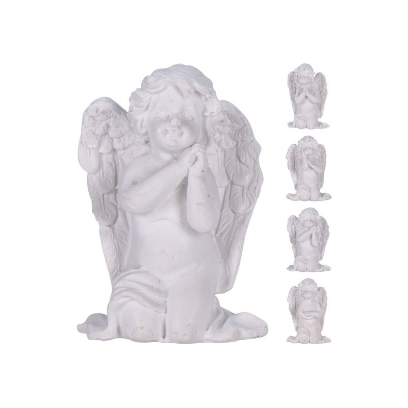 ANGE BLANC A GENOUX 7CM les 12P
