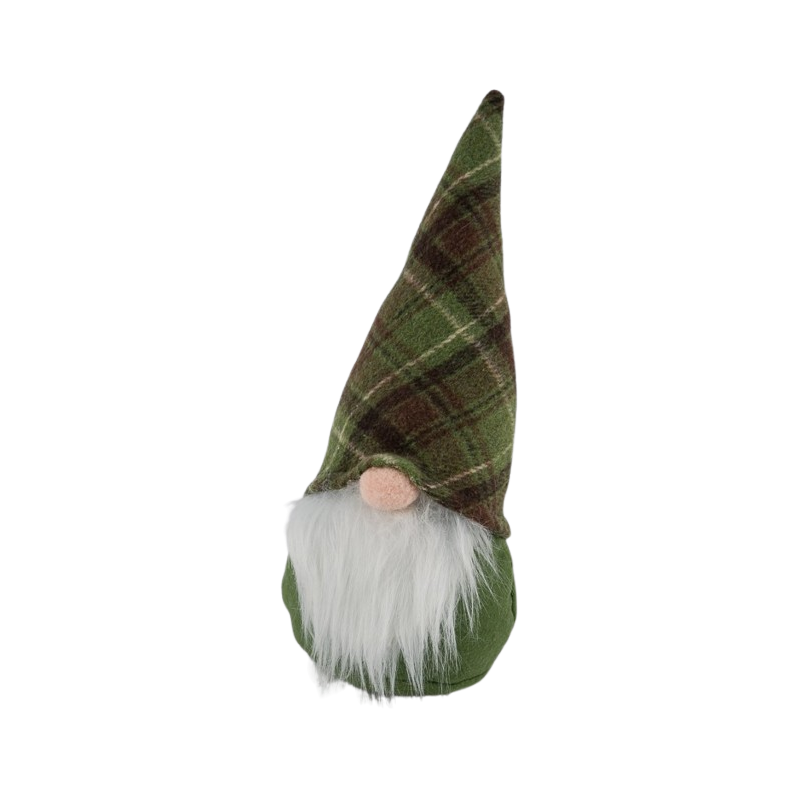GNOME TISSU VERT H16CM les 6P