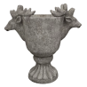 VASE CIMENT + CERF 31.5x17 H30CM à la pièce