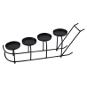 BOUGEOIR TRAINEAU METAL NOIR 52CM pièce