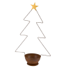 COUPE ET SAPIN ROUILLE 36x16 H59CM à la pièce