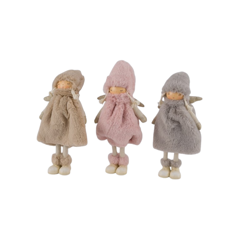 ANGE PELUCHE DEBOUT 28CM les 3P