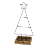 SAPIN NOIR DANS PLATEAU BOIS H66CM pièce