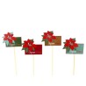 PIQUE POINSETTIA "JOYEUSES FETES" les 12P