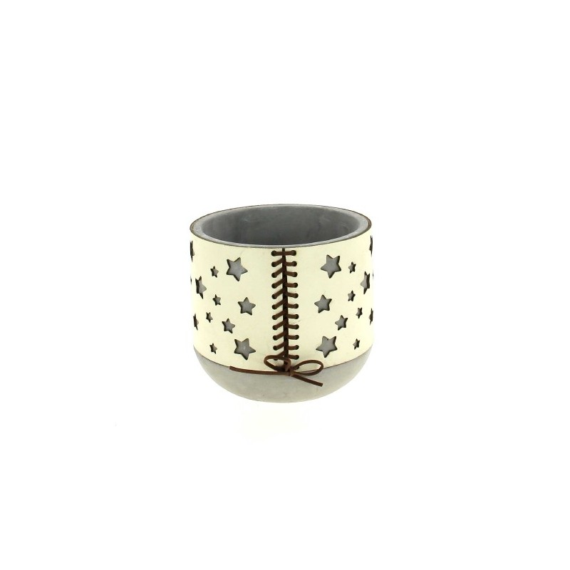 C.POT ETOILE AVEC LACAGE 013.5 H12CM les 4P