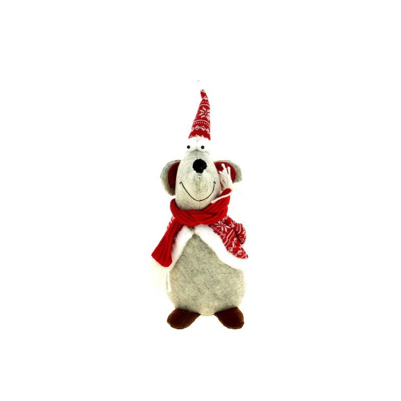 SOURIS NOEL DEBOUT H40CM à la pièce
