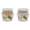 VERRE BOUGEOIR + PERLE BOIS 07CM les 6P
