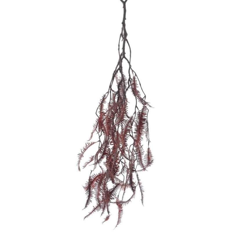 FEUILLE MINI FERN ROUGE 99CM A SUSP.à la pièce
