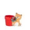 C.POT ROUGE OURS ASSIS 12.5CM H09CM les 8P