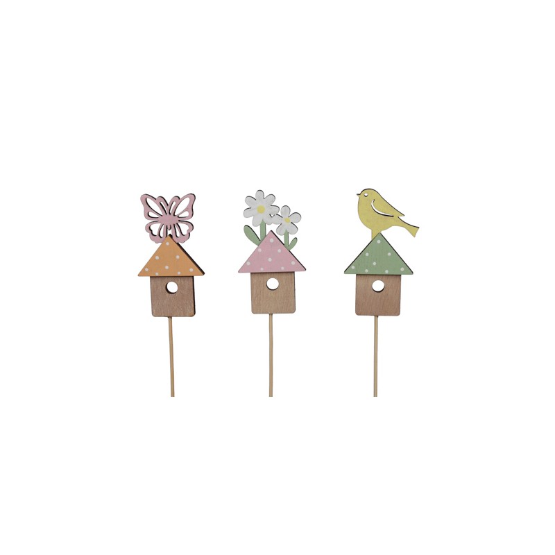PIQUE BOIS MAISON H9.5CM /9P