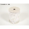 RUBAN BLANC SATIN + PERLE 10M