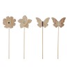 SUJET EN BOIS SUR PIQUE 24.5CM les 12P