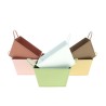 ZINC-COUPE CARRE COULEUR 13.5X13.5 H8.5CM pièce