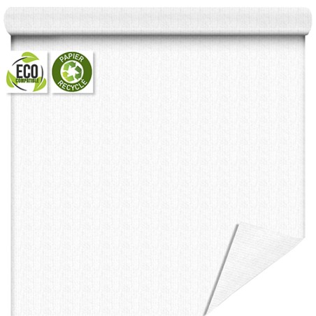 PAPIER KRAFT UNI fond blanc RECYCLE  80CM X 50M 