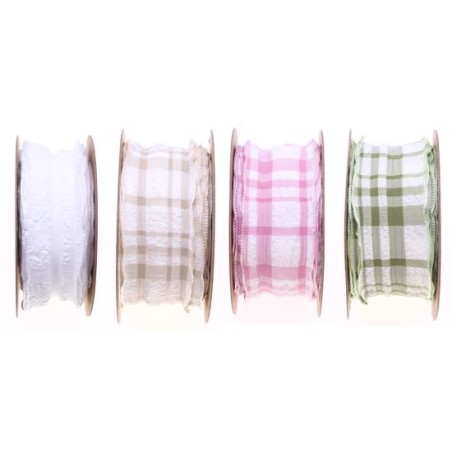 RUBAN FANTAISIE CHECK 40MM X 10M