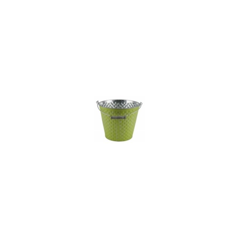 ZINC-SEAU LOSANGE COULEUR 014.5 H13CM /1P