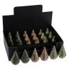 SAPIN EN VERRE COULEUR H9CM boite de 24P