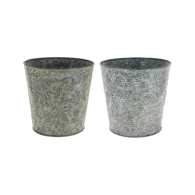 ZINC-POT NAT.DECO BLANCHI 015 H15CM les 6P