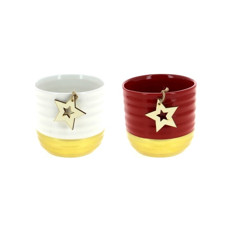 C.POT ETOILE FOND OR 013 H12CM les 6P