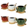 C.POT ANIMAL+BONNET NOEL 009CM les 3P