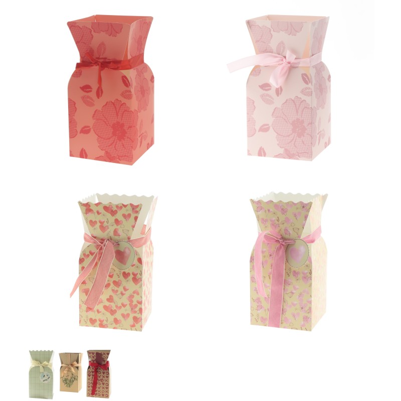 VASE CARTON 13X13 H26CM les 10P