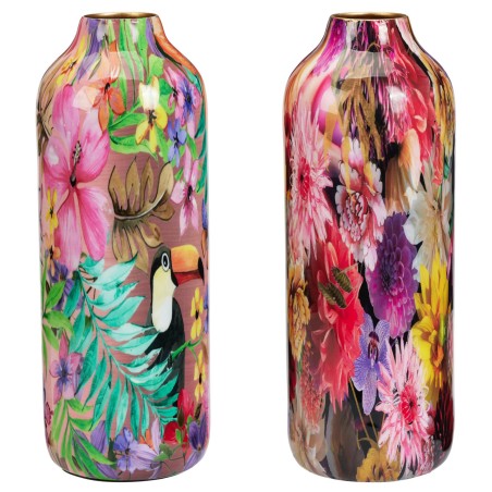 VASE IMPRIME FLEUR 34CM ASS. 2X3 P