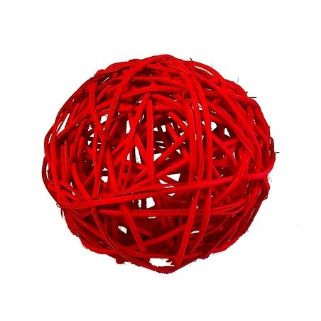 BOULE ROTIN couleur Diam.08CM SAC les 8P
