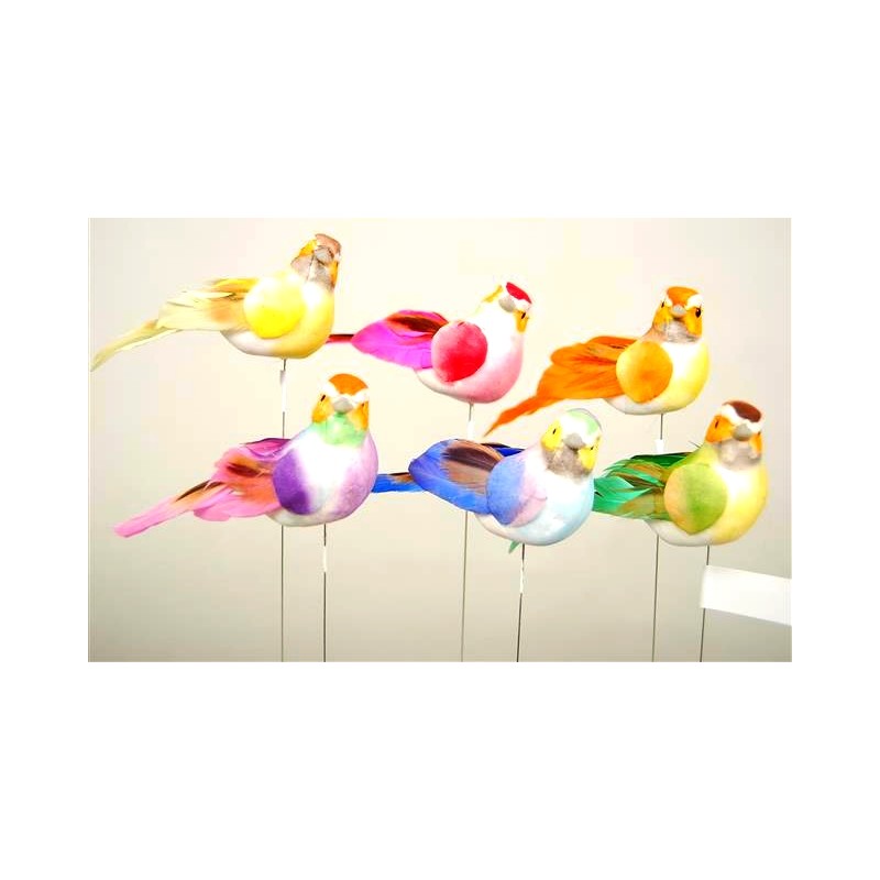 OISEAU Long.06CM aile+queue plume 12P