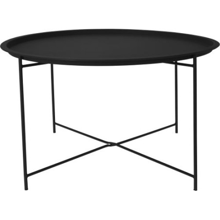 TABLE RONDE NOIR 075 H42CM la pièce