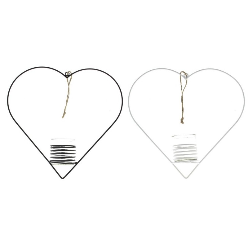 COEUR EN FER SUPPORT avec VERRE 028CM la pièce