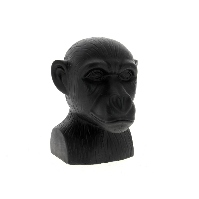 STATUE SINGE NOIR TETE H27.5CM /1P