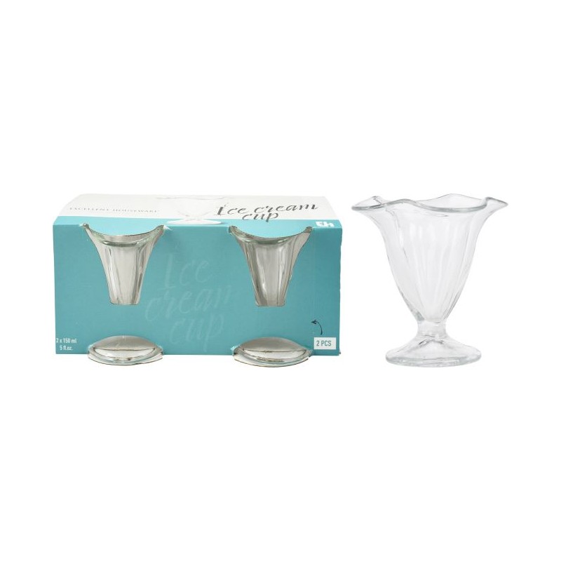 VERRE COUPE A DESSERT SET 2P   PRIX NET