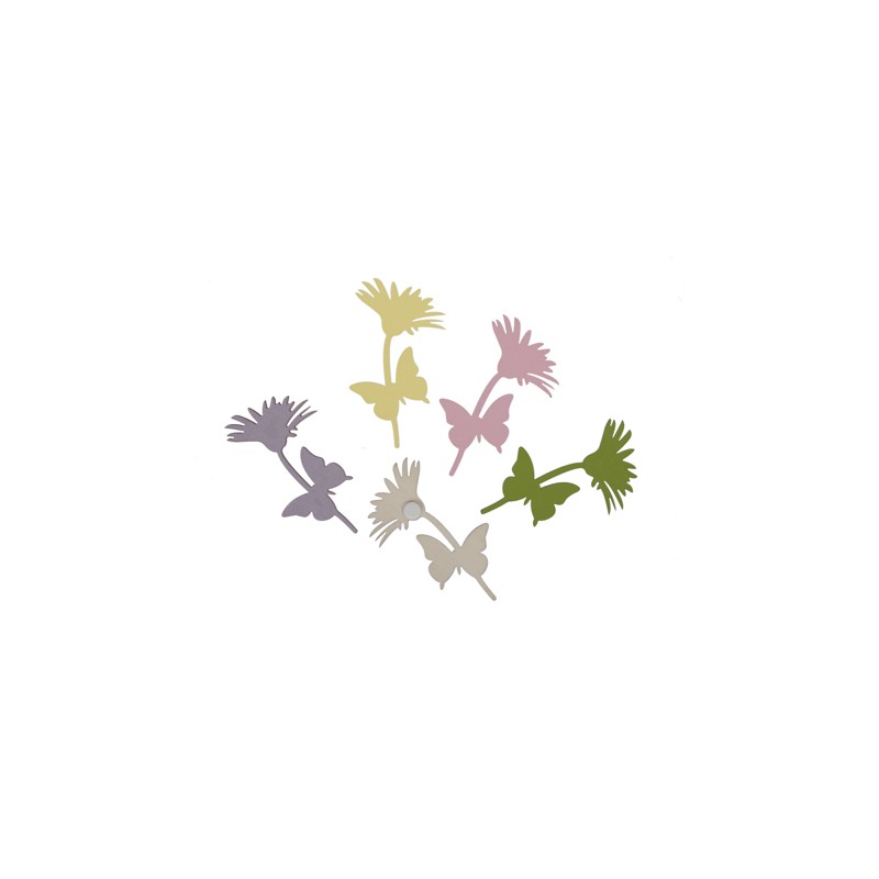 PAPILLON STICKER COULEUR sachet 12P