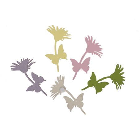 PAPILLON STICKER COULEUR sachet 12P