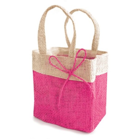 SAC FIJI JUTE+BORD médium 13X08 H13CM/ 10P
