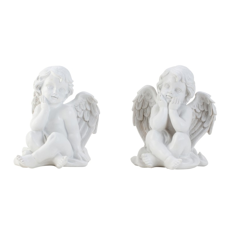 ANGE BLANC ASSIS H17.5CM les 4P