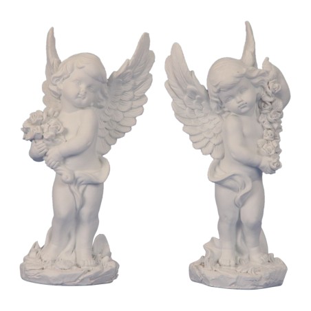 ANGE BLANC DEBOUT H29CM les 2P