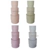BOITE A CHAPEAU RONDE FLEUR H12 à 16CM set 3P