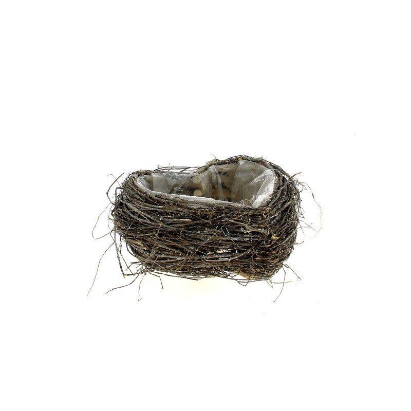 COEUR OSIER GRIS 23CM H09CM à la pièce