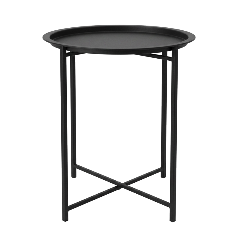 TABLE HAUTE RONDE NOIR 046CM H52CM pièce